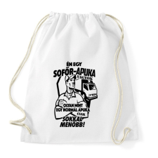 PRINTFASHION Sofőr Apuka - Sportzsák, Tornazsák - Fehér tornazsák
