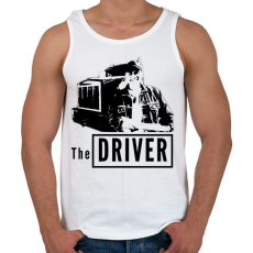 PRINTFASHION sofőr - Férfi atléta - Fehér