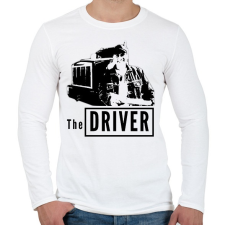 PRINTFASHION sofőr - Férfi hosszú ujjú póló - Fehér férfi póló