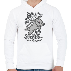 PRINTFASHION Soft kitty The Big bang theory _Rajztábla 1 - Férfi kapucnis pulóver - Fehér