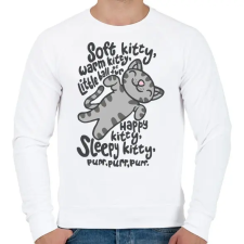 PRINTFASHION Soft kitty The Big bang theory _Rajztábla 1 - Férfi pulóver - Fehér férfi pulóver, kardigán