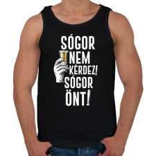 PRINTFASHION Sógor nem kérdez sógor önt - Férfi atléta - Fekete atléta, trikó