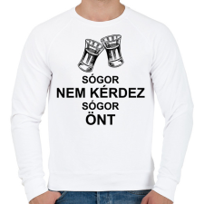 PRINTFASHION Sógor nem kérdez sógor önt - Férfi pulóver - Fehér férfi pulóver, kardigán