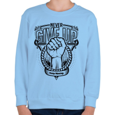 PRINTFASHION Soha ne add fel! - Gyerek pulóver - Világoskék gyerek pulóver, kardigán