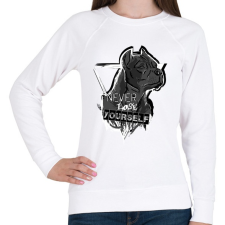 PRINTFASHION soha ne veszítsd el önmagad - Női pulóver - Fehér női pulóver, kardigán