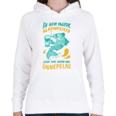 PRINTFASHION Sok okom van ünnepelni - Női kapucnis pulóver - Fehér