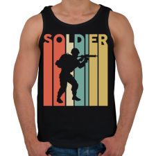 PRINTFASHION Soldier (colorful) - Férfi atléta - Fekete atléta, trikó