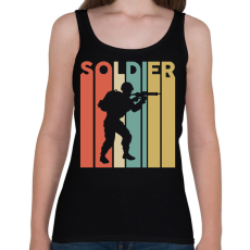 PRINTFASHION Soldier (colorful) - Női atléta - Fekete