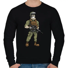 PRINTFASHION Soldier - Férfi pulóver - Fekete