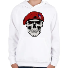 PRINTFASHION SOLDIER SKULL - Gyerek kapucnis pulóver - Fehér gyerek pulóver, kardigán