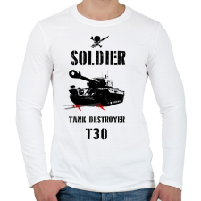 PRINTFASHION SOLDIER-T30 - Férfi hosszú ujjú póló - Fehér férfi póló