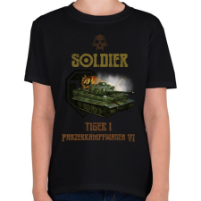 PRINTFASHION SOLDIER-TIGER1 - Gyerek póló - Fekete gyerek póló