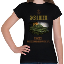 PRINTFASHION SOLDIER-TIGER1 - Női póló - Fekete női póló