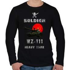 PRINTFASHION SOLDIER-WZ111 - Férfi hosszú ujjú póló - Fekete