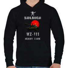 PRINTFASHION SOLDIER-WZ111 - Férfi kapucnis pulóver - Fekete férfi pulóver, kardigán