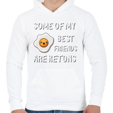 PRINTFASHION Some of my best friends are ketones - Férfi kapucnis pulóver - Fehér férfi pulóver, kardigán