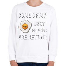 PRINTFASHION Some of my best friends are ketones - Gyerek pulóver - Fehér gyerek pulóver, kardigán
