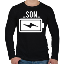 PRINTFASHION Son battery - Férfi hosszú ujjú póló - Fekete férfi póló