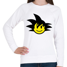 PRINTFASHION Son Goku Emoji - Női pulóver - Fehér női pulóver, kardigán