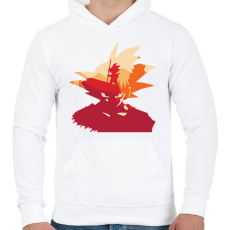 PRINTFASHION Son Goku - Férfi kapucnis pulóver - Fehér