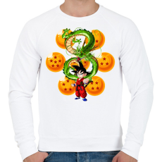 PRINTFASHION Son Goku - Férfi pulóver - Fehér