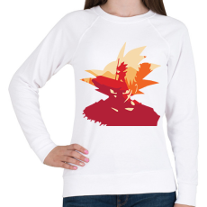 PRINTFASHION Son Goku - Női pulóver - Fehér
