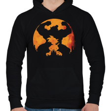 PRINTFASHION Son goku oozaru - Férfi kapucnis pulóver - Fekete férfi pulóver, kardigán