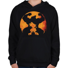 PRINTFASHION Son goku oozaru - Gyerek kapucnis pulóver - Fekete gyerek pulóver, kardigán