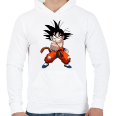 PRINTFASHION Son Goten - Férfi kapucnis pulóver - Fehér