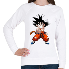 PRINTFASHION Son Goten - Női pulóver - Fehér női pulóver, kardigán