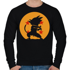 PRINTFASHION SonGoku - Férfi pulóver - Fekete férfi pulóver, kardigán