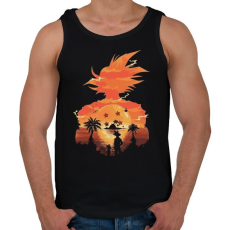 PRINTFASHION SonGoku holiday - Férfi atléta - Fekete