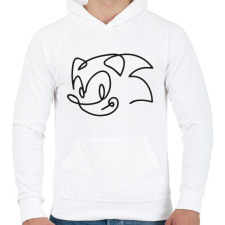 PRINTFASHION Sonic - Férfi kapucnis pulóver - Fehér férfi pulóver, kardigán