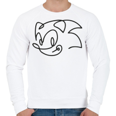PRINTFASHION Sonic - Férfi pulóver - Fehér