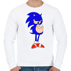 PRINTFASHION SonicGarfield - Férfi pulóver - Fehér