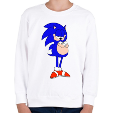 PRINTFASHION SonicGarfield - Gyerek pulóver - Fehér gyerek pulóver, kardigán