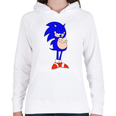 PRINTFASHION SonicGarfield - Női kapucnis pulóver - Fehér