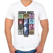 PRINTFASHION Sonny Angel Era - Férfi V-nyakú póló - Fehér férfi póló