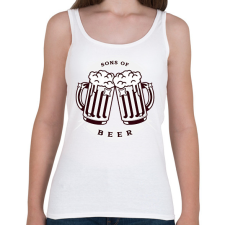 PRINTFASHION Sons of beer - Női atléta - Fehér női trikó