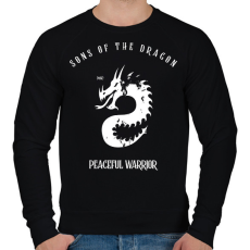PRINTFASHION SONSOF THE DRAGON - Férfi pulóver - Fekete