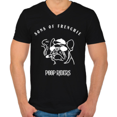 PRINTFASHION sonsoffrenchie2 - Férfi V-nyakú póló - Fekete