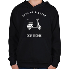 PRINTFASHION SONSOFSCOOTER - Gyerek kapucnis pulóver - Fekete