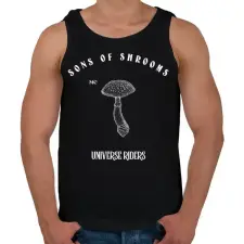 PRINTFASHION SONSOFSHROOMS - Férfi atléta - Fekete atléta, trikó