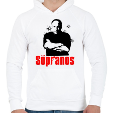 PRINTFASHION sopranos-draw - Férfi kapucnis pulóver - Fehér férfi pulóver, kardigán