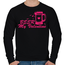 PRINTFASHION Sör az év valentinom - Férfi pulóver - Fekete férfi pulóver, kardigán