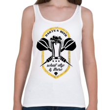 PRINTFASHION Sör és Darts - Női atléta - Fehér női trikó