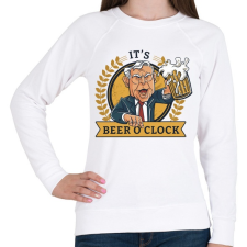 PRINTFASHION Sör-idő - Női pulóver - Fehér női pulóver, kardigán