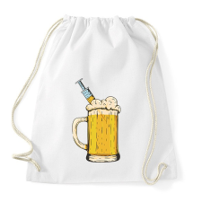 PRINTFASHION Sör injekció - Sportzsák, Tornazsák - Fehér tornazsák