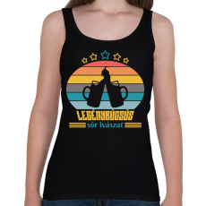 PRINTFASHION Sör ivászat - Női atléta - Fekete