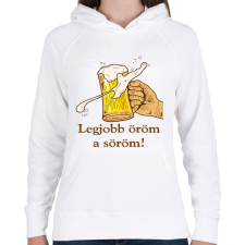 PRINTFASHION sör - Női kapucnis pulóver - Fehér női pulóver, kardigán